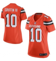 Nike Browns #10 Robert Griffin III Orange Alternate Womens Stitched NFL Nike Browns #10 Robert Griffin III Orange Alternate Womens Stitched NFL