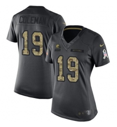 Nike Browns #19 Corey Coleman Black Womens Stitched NFL Limited 2016 Salute to Service Jersey Nike Browns #19 Corey Coleman Black Womens Stitched NFL Limited 2016 Salute to Service Jersey