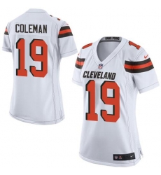 Nike Browns #19 Corey Coleman White Womens Stitched NFL New Elite Jersey Nike Browns #19 Corey Coleman White Womens Stitched NFL New Elite Jersey