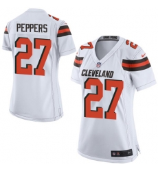 Nike Browns #27 Jabrill Peppers White Womens Stitched NFL New Elite Jersey Nike Browns #27 Jabrill Peppers White Womens Stitched NFL New Elite Jersey