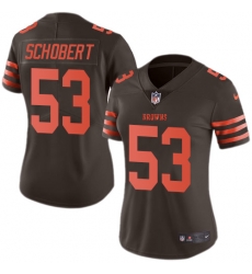 Nike Browns #53 Joe Schobert Brown Womens Stitched NFL Limited Rush Jersey Nike Browns #53 Joe Schobert Brown Womens Stitched NFL Limited Rush Jersey