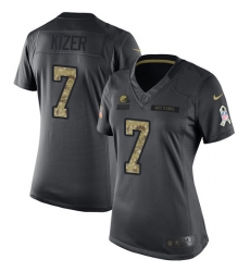 Nike Browns #7 DeShone Kizer Black Womens Stitched NFL Limited 2016 Salute to Service Jersey Nike Browns #7 DeShone Kizer Black Womens Stitched NFL Limited 2016 Salute to Service Jersey