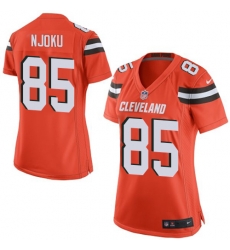 Nike Browns #85 David Njoku Orange Alternate Womens Stitched NFL New Elite Jersey Nike Browns #85 David Njoku Orange Alternate Womens Stitched NFL New Elite Jersey