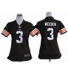 Nike Women NFL Cleveland Browns #3 Brandon Weeden Brown Jerseys Nike Women NFL Cleveland Browns #3 Brandon Weeden Brown Jerseys