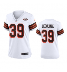Women Cleveland Browns 39 Richard Lecounte Nike 1946 Collection Alternate Game Limited NFL Jersey White Women Cleveland Browns 39 Richard Lecounte Nike 1946 Collection Alternate Game Limited NFL Jersey White