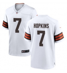 Women Cleveland Browns 7 Dustin Hopkins White Stitched Jersey Run Small Women Cleveland Browns 7 Dustin Hopkins White Stitched Jersey Run Small