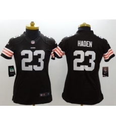 Women's Nike Cleveland Browns #23 Joe Haden Brown Team Color Stitched NFL Limited Jersey Women's Nike Cleveland Browns #23 Joe Haden Brown Team Color Stitched NFL Limited Jersey