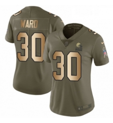 Womens Nike Cleveland Browns 30 Denzel Ward Limited OliveGold 2017 Salute to Service NFL Jersey Womens Nike Cleveland Browns 30 Denzel Ward Limited OliveGold 2017 Salute to Service NFL Jersey
