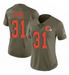 Womens Nike Cleveland Browns 31 Nick Chubb Limited Olive 2017 Salute to Service NFL Jersey Womens Nike Cleveland Browns 31 Nick Chubb Limited Olive 2017 Salute to Service NFL Jersey