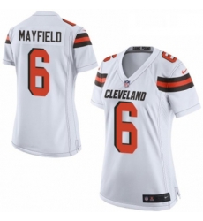 Womens Nike Cleveland Browns 6 Baker Mayfield Game White NFL Jersey Womens Nike Cleveland Browns 6 Baker Mayfield Game White NFL Jersey