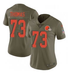 Womens Nike Cleveland Browns 73 Joe Thomas Limited Olive 2017 Salute to Service NFL Jersey Womens Nike Cleveland Browns 73 Joe Thomas Limited Olive 2017 Salute to Service NFL Jersey