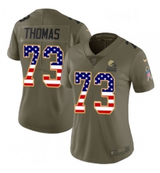 Womens Nike Cleveland Browns 73 Joe Thomas Limited OliveUSA Flag 2017 Salute to Service NFL Jersey Womens Nike Cleveland Browns 73 Joe Thomas Limited OliveUSA Flag 2017 Salute to Service NFL Jersey