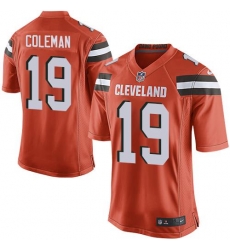 Nike Browns #19 Corey Coleman Orange Alternate Youth Stitched NFL New Elite Jersey Nike Browns #19 Corey Coleman Orange Alternate Youth Stitched NFL New Elite Jersey