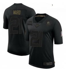Youth Cleveland Browns 21 Denzel Ward Black 2020 Salute To Service Jersey Youth Cleveland Browns 21 Denzel Ward Black 2020 Salute To Service Jersey