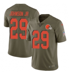 Youth Nike Browns #29 Duke Johnson Jr Olive Stitched NFL Limited 2017 Salute to Service Jersey Youth Nike Browns #29 Duke Johnson Jr Olive Stitched NFL Limited 2017 Salute to Service Jersey