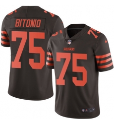 Youth Nike Browns 75 Joel Bitonio Brown Stitched NFL Limited Rush Jersey Youth Nike Browns 75 Joel Bitonio Brown Stitched NFL Limited Rush Jersey