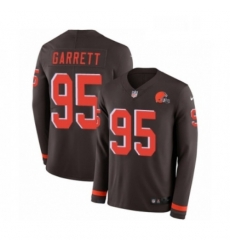 Youth Nike Cleveland Browns 95 Myles Garrett Limited Brown Therma Long Sleeve NFL Jersey Youth Nike Cleveland Browns 95 Myles Garrett Limited Brown Therma Long Sleeve NFL Jersey