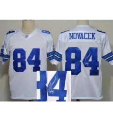 Dallas Cowboys 84 Jay Novacek White Throwback M&N Signed NFL Jerseys Dallas Cowboys 84 Jay Novacek White Throwback M&N Signed NFL Jerseys