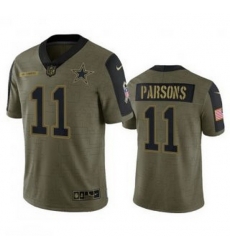 Men Dallas Cowboys 11 Micah Parsons Olive 2021 Salute To Service Limited Stitched Jersey Men Dallas Cowboys 11 Micah Parsons Olive 2021 Salute To Service Limited Stitched Jersey