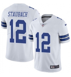 Men Dallas Cowboys 12 Roger Staubach White Vapor Untouchable Limited Stitched Football Jersey Men Dallas Cowboys 12 Roger Staubach White Vapor Untouchable Limited Stitched Football Jersey