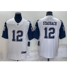 Men Dallas Cowboys 12 Roger Staubach white Limited Stitched Football Jerse Men Dallas Cowboys 12 Roger Staubach white Limited Stitched Football Jerse