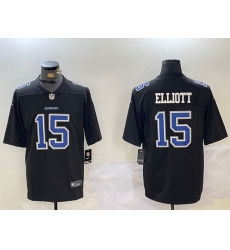Men Dallas Cowboys 15 Ezekiel Elliott Black Throwback Vapor Untouchable Limited Stitched Football Jersey Men Dallas Cowboys 15 Ezekiel Elliott Black Throwback Vapor Untouchable Limited Stitched Football Jersey