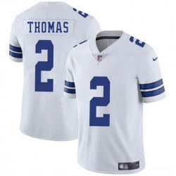 Men Dallas Cowboys 2 Juanyeh Thomas White 2025 Vapor Untouchable Limited Stitched Football Jersey