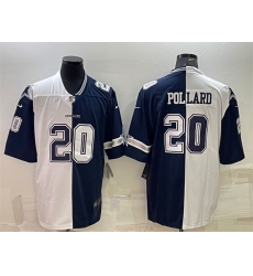 Men Dallas Cowboys 20 Tony Pollard Navy White Split Vapor Untouchable Limited Stitched Jersey Men Dallas Cowboys 20 Tony Pollard Navy White Split Vapor Untouchable Limited Stitched Jersey