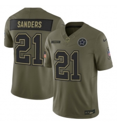 Men Dallas Cowboys 21 Deion Sanders Olive 2025 F U S E Salute to Service Limited Stitched Football Jersey Men Dallas Cowboys 21 Deion Sanders Olive 2025 F U S E Salute to Service Limited Stitched Football Jersey