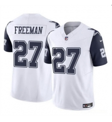 Men Dallas Cowboys 27 Royce Freeman White 2023 F U S E Color Rush Limited Stitched Football Jersey Men Dallas Cowboys 27 Royce Freeman White 2023 F U S E Color Rush Limited Stitched Football Jersey