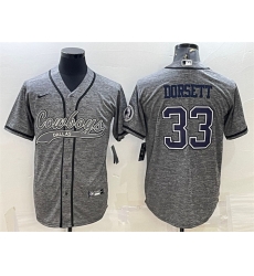Men Dallas Cowboys 33 Tony Dorsett Grey With Patch Cool Base Stitched Baseball JerseyS Men Dallas Cowboys 33 Tony Dorsett Grey With Patch Cool Base Stitched Baseball JerseyS