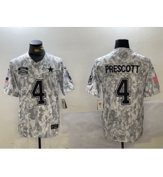 Men Dallas Cowboys 4 Dak Prescott 2024 F U S E Arctic Camo Salute To Service Limited Stitched Football Jersey Men Dallas Cowboys 4 Dak Prescott 2024 F U S E Arctic Camo Salute To Service Limited Stitched Football Jersey