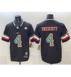 Men Dallas Cowboys 4 Dak Prescott 2024 Mexico Black F U S E Stitched Football Jersey Men Dallas Cowboys 4 Dak Prescott 2024 Mexico Black F U S E Stitched Football Jersey