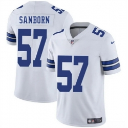 Men Dallas Cowboys 57 Jack Sanborn White 2025 Vapor Untouchable Limited Stitched Football Jersey
