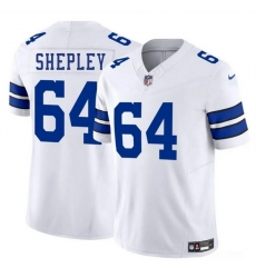 Men Dallas Cowboys 64 Dakoda Shepleyss White 2025 F U S E Vapor Untouchable Limited Stitched Football Jersey Men Dallas Cowboys 64 Dakoda Shepleyss White 2025 F U S E Vapor Untouchable Limited Stitched Football Jersey