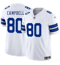 Men Dallas Cowboys 80 Parris Campbell White 2025 F U S E Vapor Untouchable Limited Stitched Football Jersey