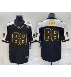 Men Dallas Cowboys 88 CeeDee Lamb Black Gold Thanksgiving With Patch Stitched Jersey Men Dallas Cowboys 88 CeeDee Lamb Black Gold Thanksgiving With Patch Stitched Jersey