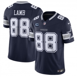 Men Dallas Cowboys 88 CeeDee Lamb Navy 2025 F U S E  With 1 Star C Patch Vapor Limited Stitched Football Jersey