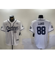 Men Dallas Cowboys 88 CeeDee Lamb White 2022 Olive Salute To Service Cool Base Stitched Baseball Jersey 3 Men Dallas Cowboys 88 CeeDee Lamb White 2022 Olive Salute To Service Cool Base Stitched Baseball Jersey 3
