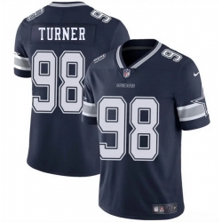 Men Dallas Cowboys 98 Payton Turner Navy Blue 2025 Vapor Untouchable Limited Stitched Football Jersey