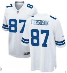 Men Dallas Cowboys Jake Ferguson White Stitched #87 NFL Stitched Jersey Men Dallas Cowboys Jake Ferguson White Stitched #87 NFL Stitched Jersey