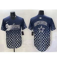 Men Dallas Cowboys Team Big Logo Navy Limited Stitched Baseball Jersey 3 Men Dallas Cowboys Team Big Logo Navy Limited Stitched Baseball Jersey 3