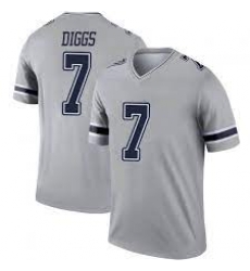 Men Dallas Cowboys Trevon Diggs #7 Jersey Gray Inverted Legend Men Dallas Cowboys Trevon Diggs #7 Jersey Gray Inverted Legend