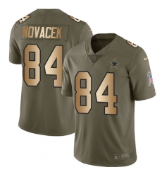 Men Nike Cowboys #84 Jay Novacek Olive Gold 2017 Salute to Service NFL Limited Jersey Men Nike Cowboys #84 Jay Novacek Olive Gold 2017 Salute to Service NFL Limited Jersey