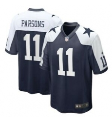 Men Nike Dallas Cowboys Micah Parsons #11 Blue Thanksgivens Stitched Jersey Men Nike Dallas Cowboys Micah Parsons #11 Blue Thanksgivens Stitched Jersey