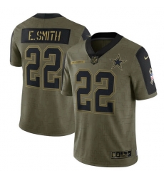 Men's Dallas Cowboys Emmitt Smith Nike Olive 2021 Salute To Service Retired Player Limited Jersey Men's Dallas Cowboys Emmitt Smith Nike Olive 2021 Salute To Service Retired Player Limited Jersey