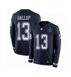 Mens Nike Dallas Cowboys 13 Michael Gallup Limited Navy Blue Therma Long Sleeve NFL Jersey Mens Nike Dallas Cowboys 13 Michael Gallup Limited Navy Blue Therma Long Sleeve NFL Jersey