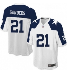 Mens Nike Dallas Cowboys 21 Deion Sanders Game White Throwback Alternate NFL Jersey Mens Nike Dallas Cowboys 21 Deion Sanders Game White Throwback Alternate NFL Jersey