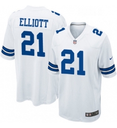 Mens Nike Dallas Cowboys 21 Ezekiel Elliott Game White NFL Jersey Mens Nike Dallas Cowboys 21 Ezekiel Elliott Game White NFL Jersey