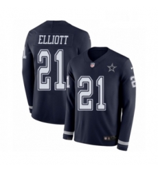 Mens Nike Dallas Cowboys 21 Ezekiel Elliott Limited Navy Blue Therma Long Sleeve NFL Jersey Mens Nike Dallas Cowboys 21 Ezekiel Elliott Limited Navy Blue Therma Long Sleeve NFL Jersey